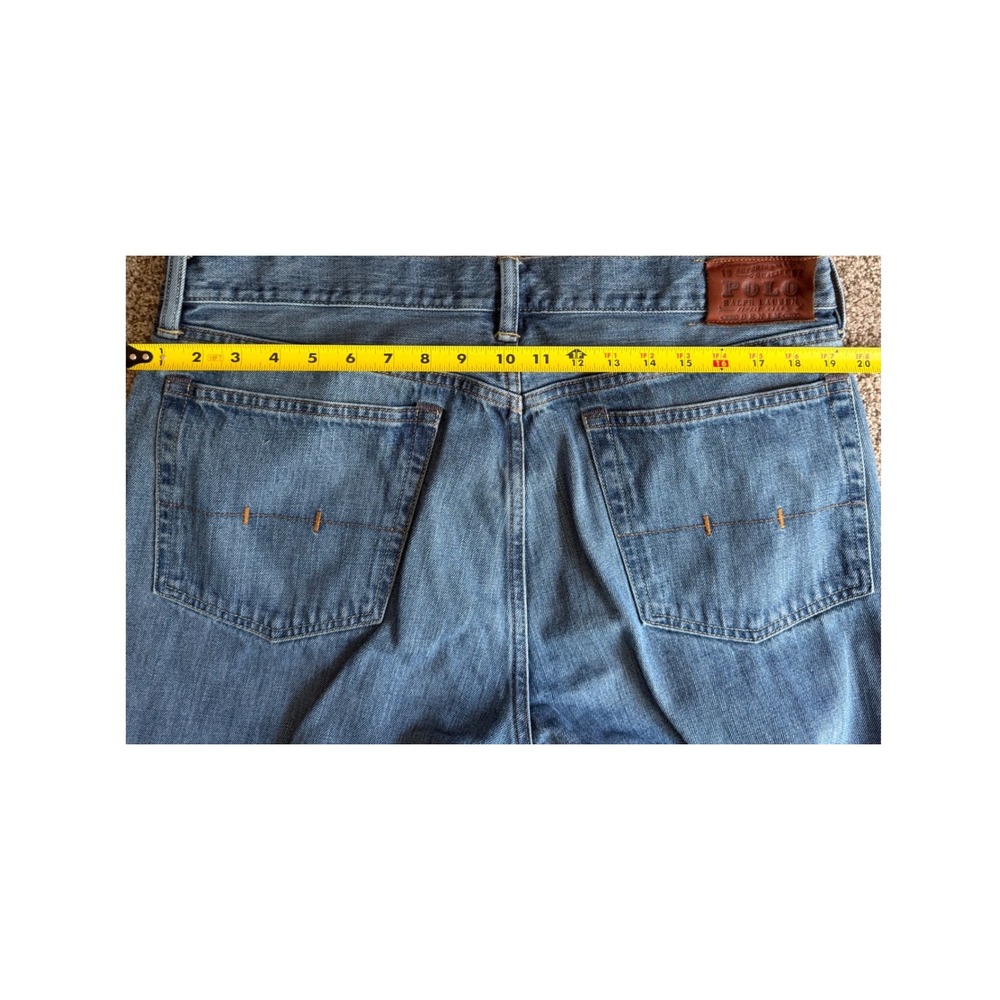 Polo Ralph Lauren Mens 36x32 Classic Straight Jeans Medium Wash 100% Cotton - Picture 7 of 9